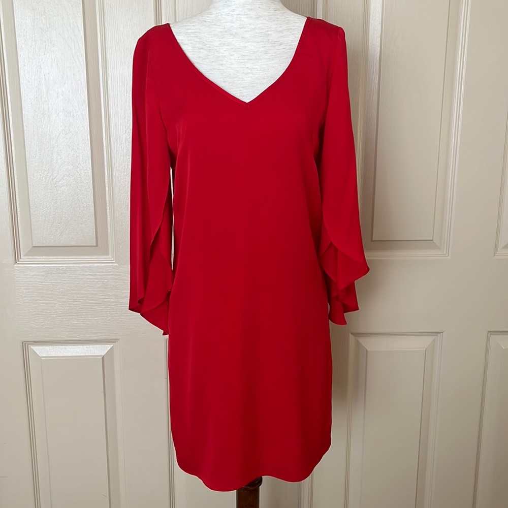 Milly shift dress 3/4 sleeve silk